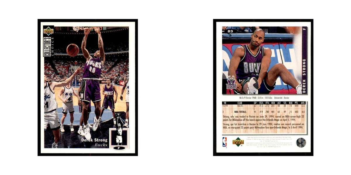 1994 Upper Deck Collectors Choice Derek Strong Basketball Cards #83