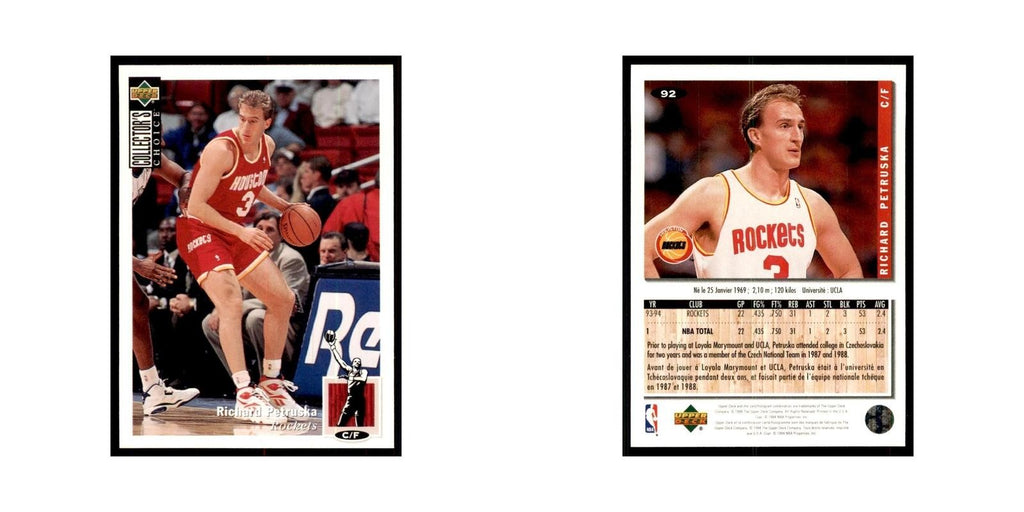 1994 Upper Deck Collectors Choice Richard Petruska Basketball Cards #92