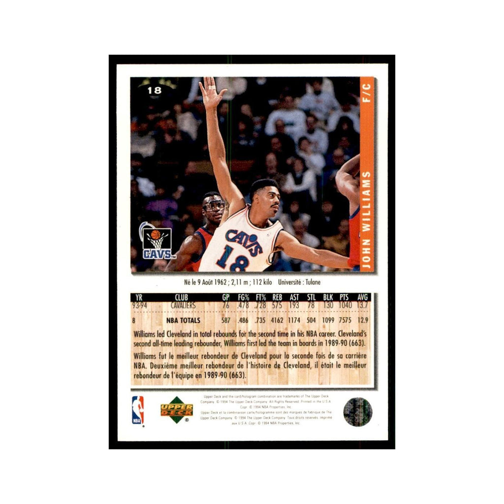 1994 Upper Deck Collectors Choice John Williams Basketball Cards #18