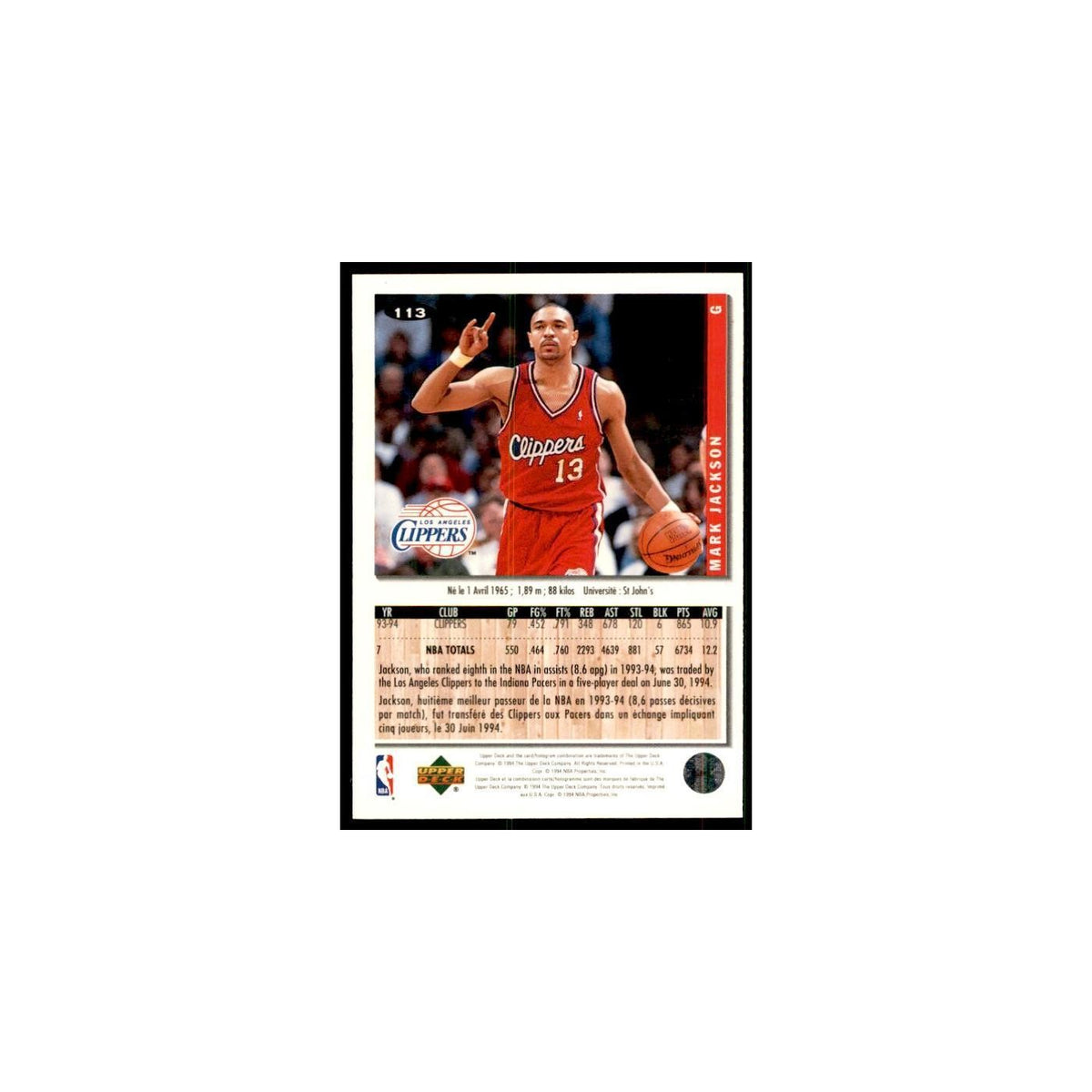 1994 Upper Deck Collectors Choice Tom Hammonds Basketball Cards #113