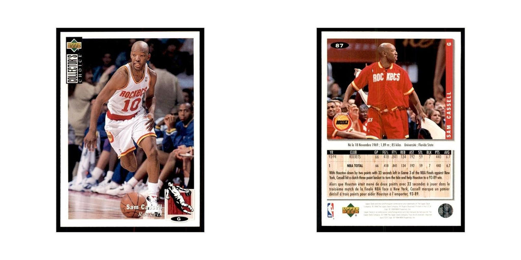 1994 Upper Deck Collectors Choice Sam Cassell Basketball Cards #87