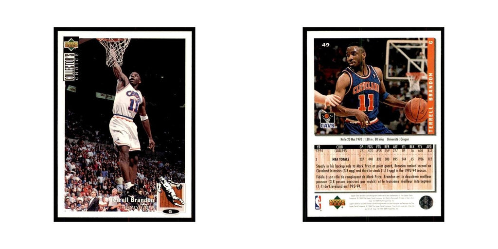 1994 Upper Deck Collectors Choice Terrell Brandon Basketball Cards #49