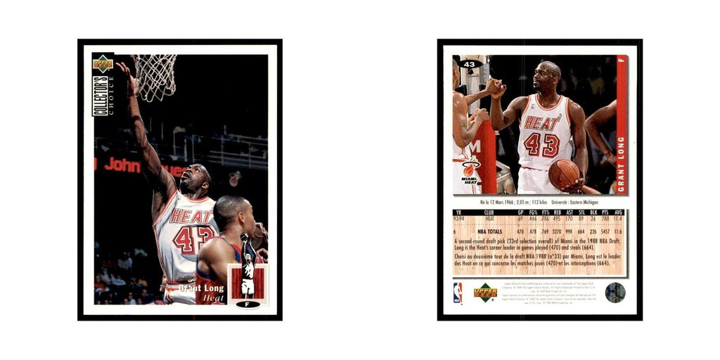 1994 Upper Deck Collectors Choice Grant Long Basketball Cards #43