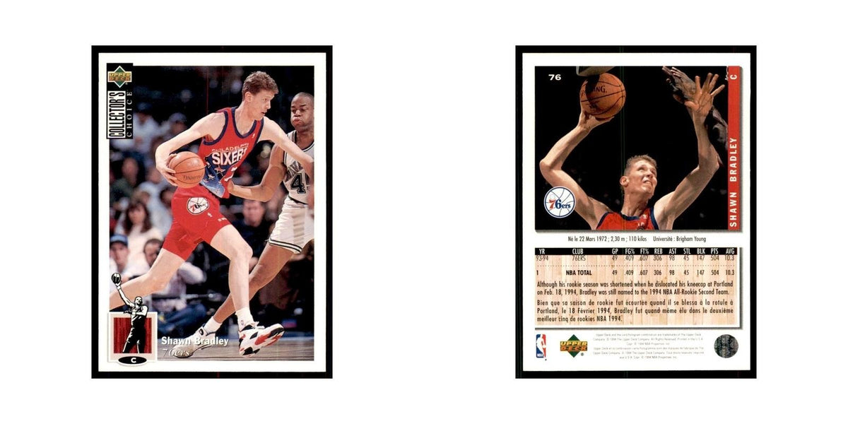 1994 Upper Deck Collectors Choice Shawn Bradley Basketball Cards #76