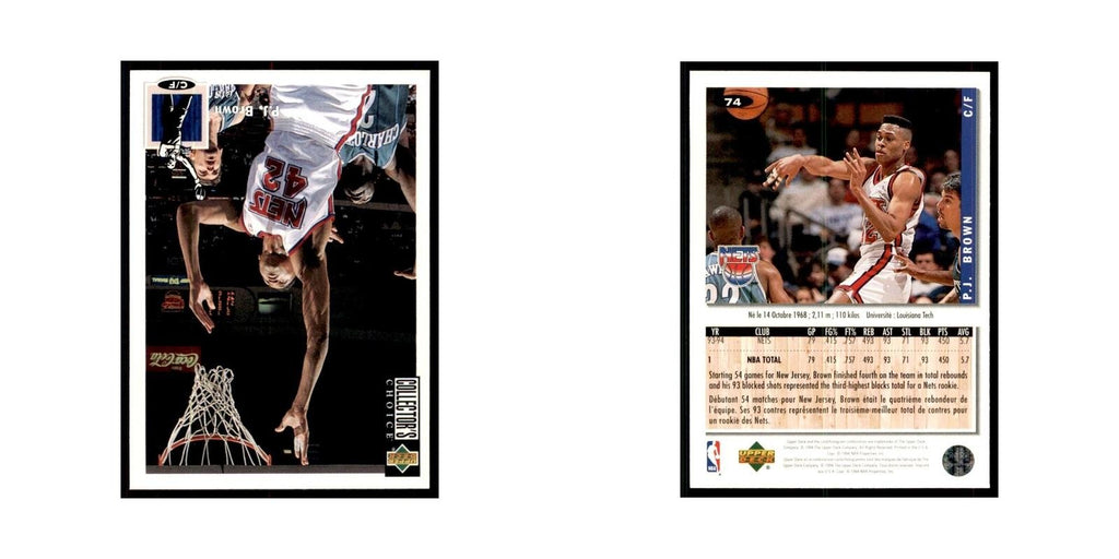 1994 Upper Deck Collectors Choice P.J. Brown Basketball Cards #74