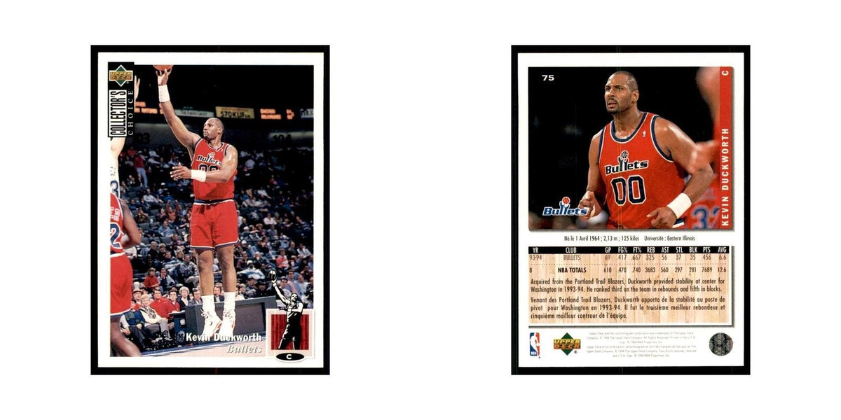 1994 Upper Deck Collectors Choice Kevin Duckworth Basketball Cards #75