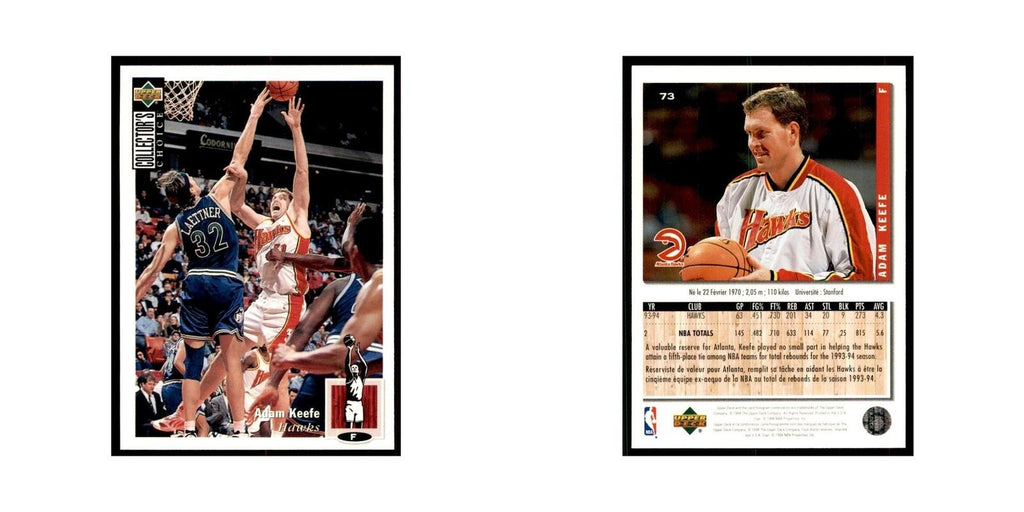 1994 Upper Deck Collectors Choice Adam Keefe Basketball Cards #73