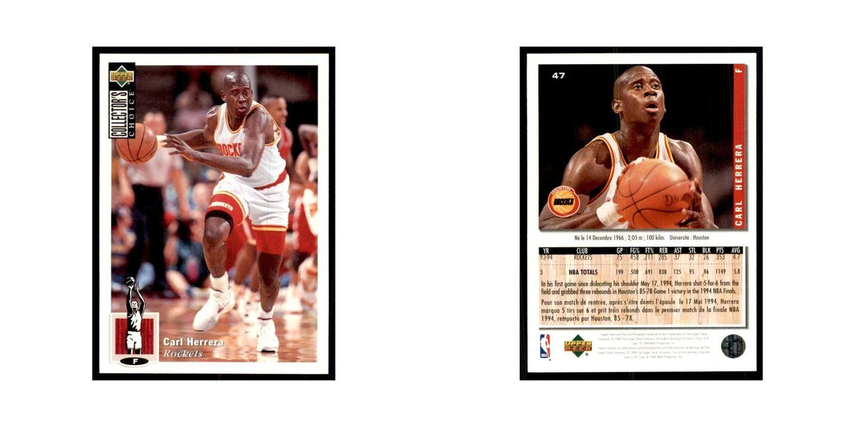 1994 Upper Deck Collectors Choice Carl Herrera Basketball Cards #47