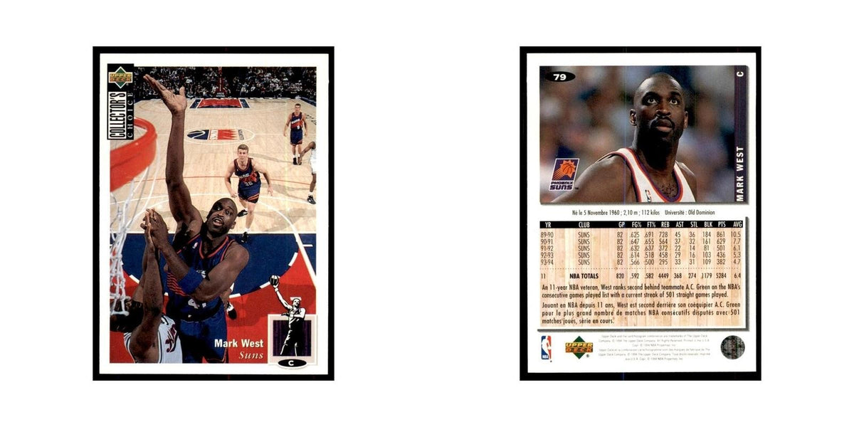 1994 Upper Deck Collectors Choice Mark West Basketball Cards #79
