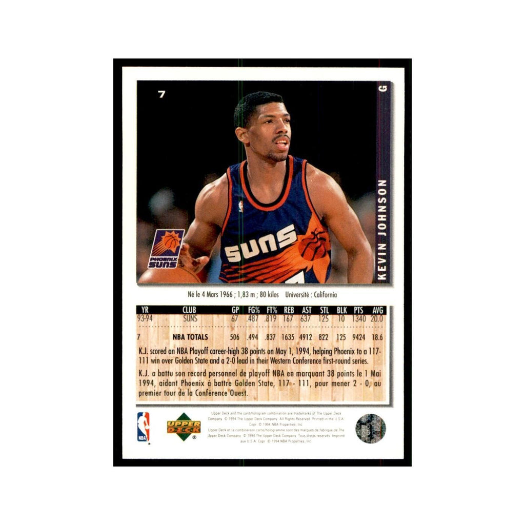 1994 Upper Deck Collectors Choice Kevin Johnson Basketball Cards #7