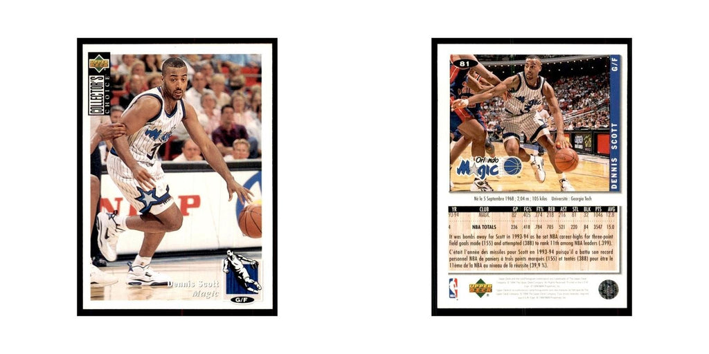 1994 Upper Deck Collectors Choice Dennis Scott Basketball Cards #81