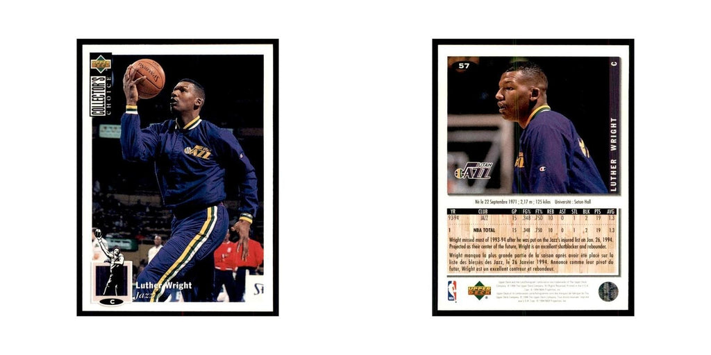 1994 Upper Deck Collectors Choice Luther Wright Basketball Cards #57