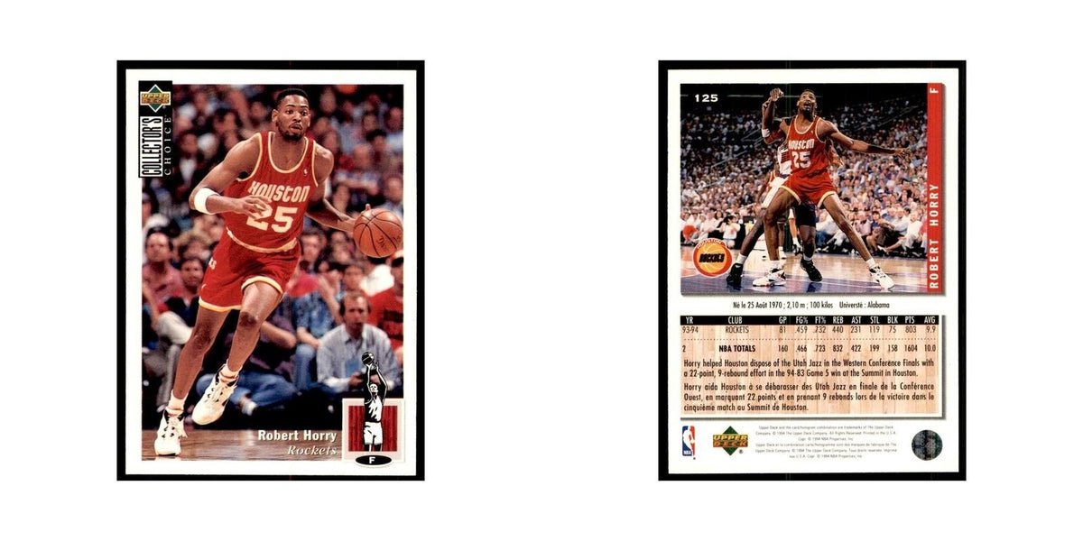 1994 Upper Deck Collectors Choice Robert Horry Basketball Cards #125
