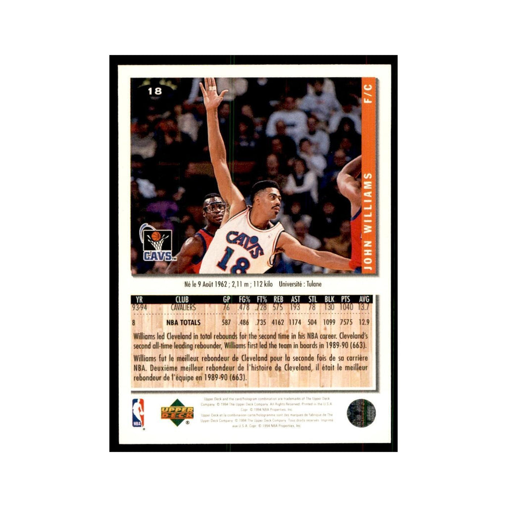 1994 Upper Deck Collectors Choice John Williams Basketball Cards #18