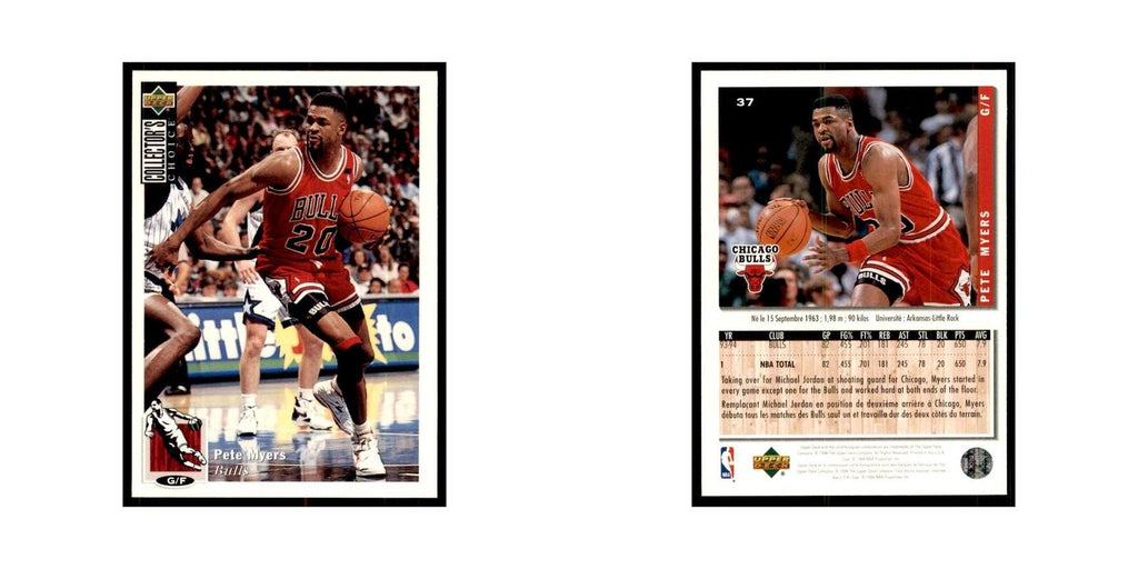 1994 Upper Deck Collectors Choice Pete Myers Basketball Cards #37