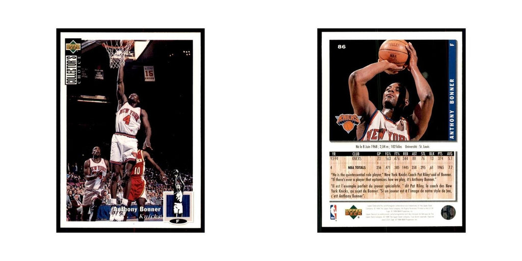 1994 Upper Deck Collectors Choice Anthony Bonner Basketball Cards #86