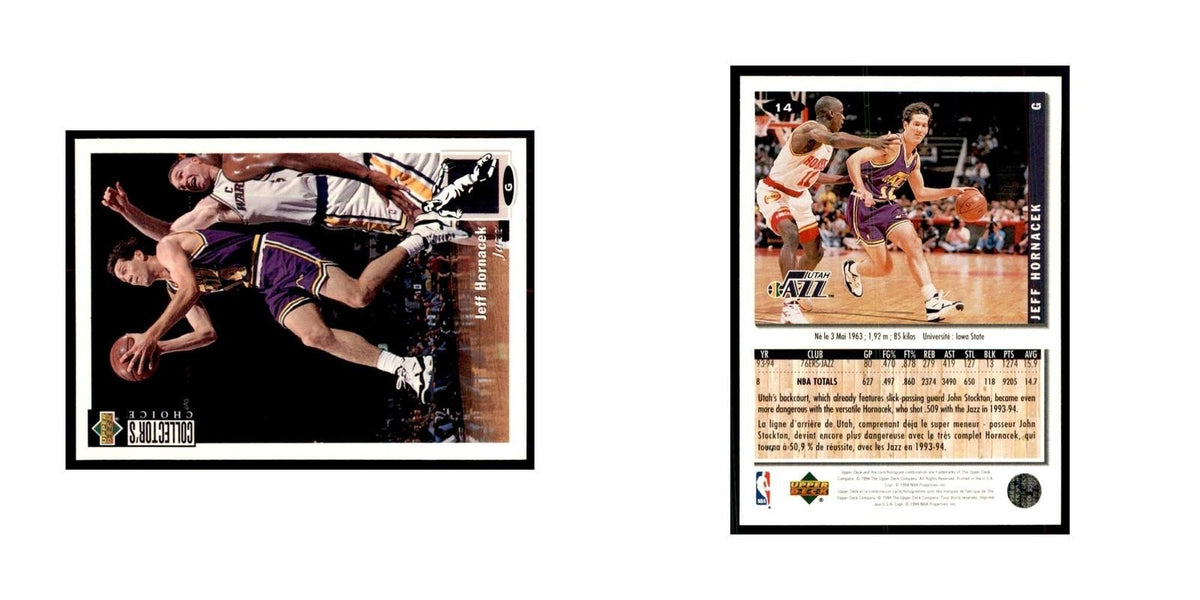 1994 Upper Deck Collectors Choice Jeff Hornacek Basketball Cards #14