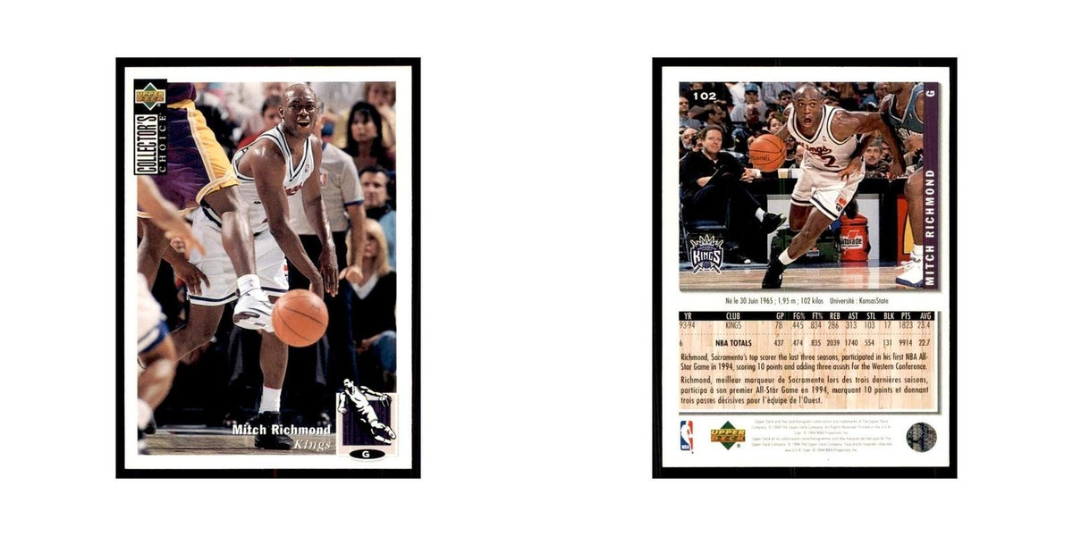 1994 Upper Deck Collectors Choice Mitch Richmond Basketball Cards #102