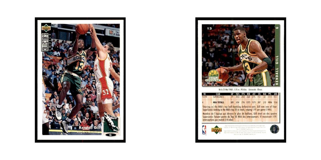 1994 Upper Deck Collectors Choice Kendall Gill Basketball Cards #13