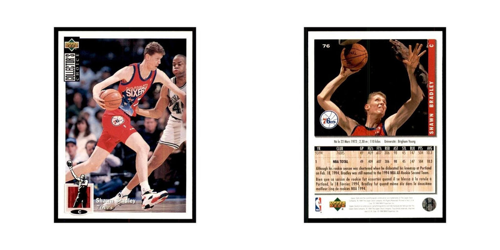 1994 Upper Deck Collectors Choice Shawn Bradley Basketball Cards #76
