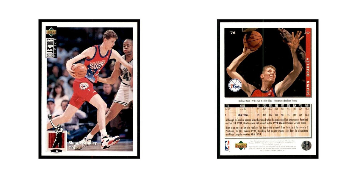 1994 Upper Deck Collectors Choice Shawn Bradley Basketball Cards #76