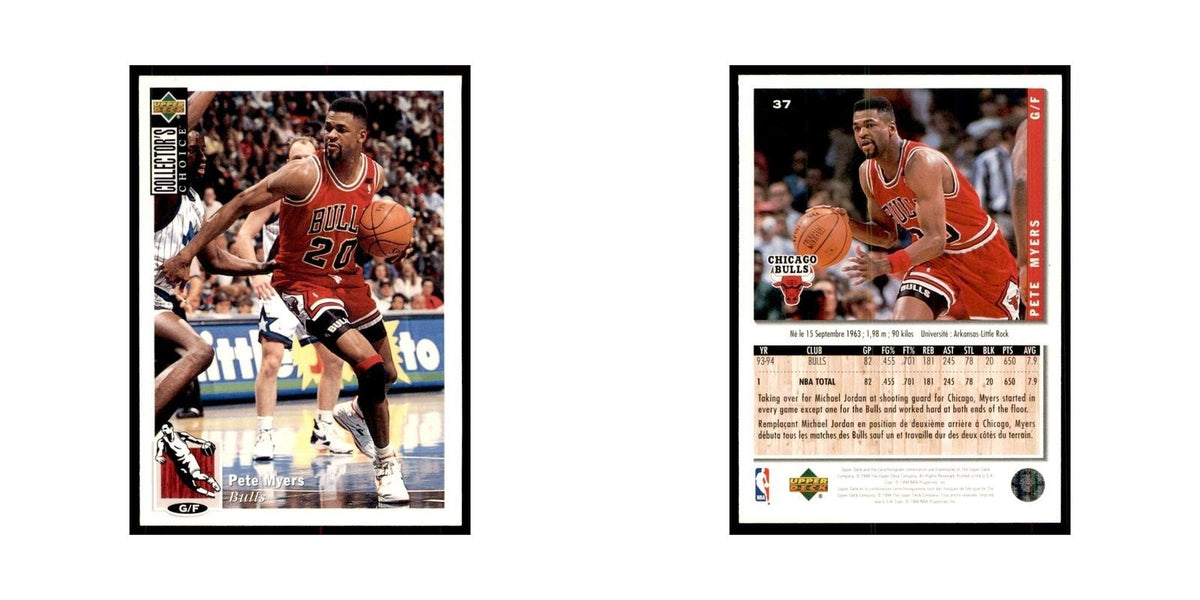 1994 Upper Deck Collectors Choice Pete Myers Basketball Cards #37