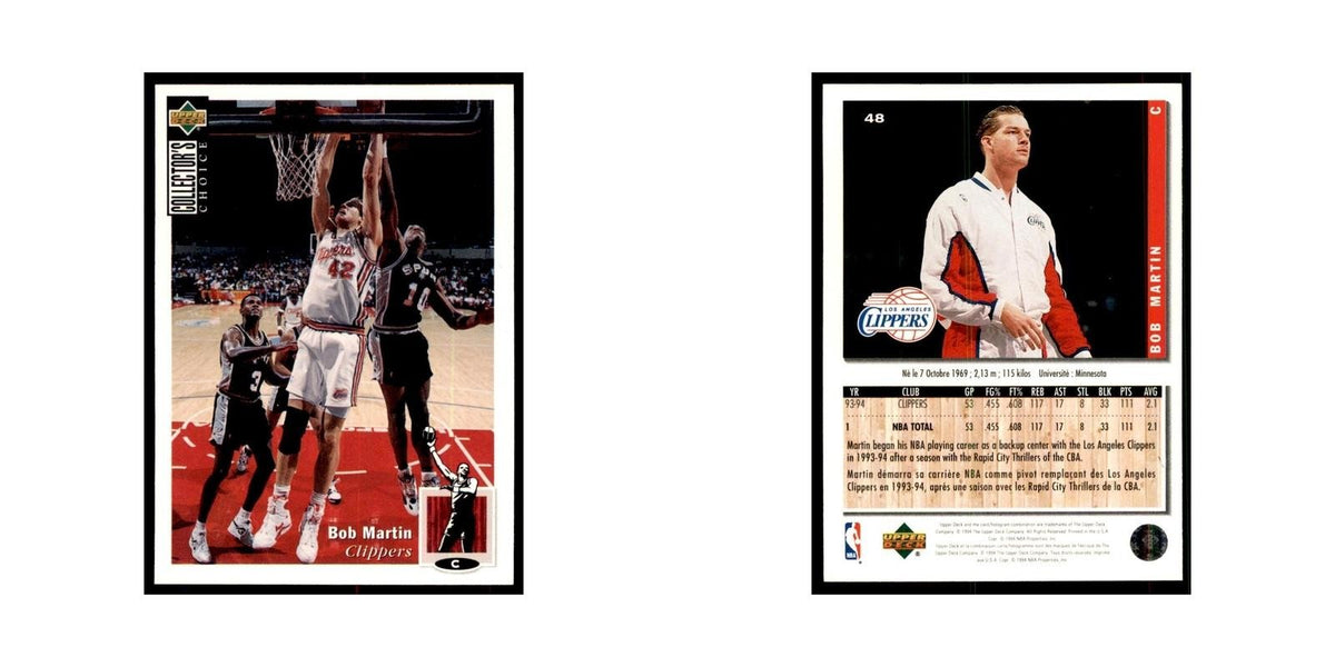 1994 Upper Deck Collectors Choice Bob Martin Basketball Cards #48