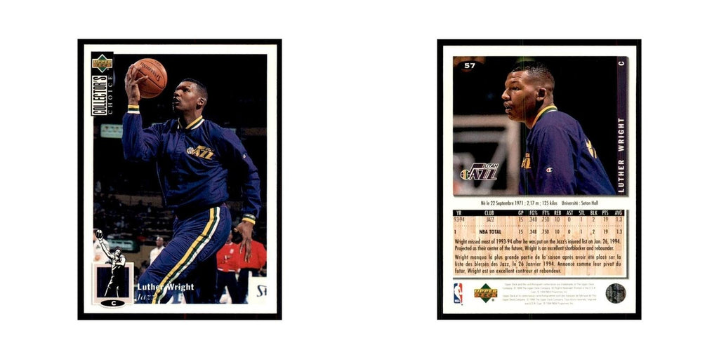 1994 Upper Deck Collectors Choice Luther Wright Basketball Cards #57