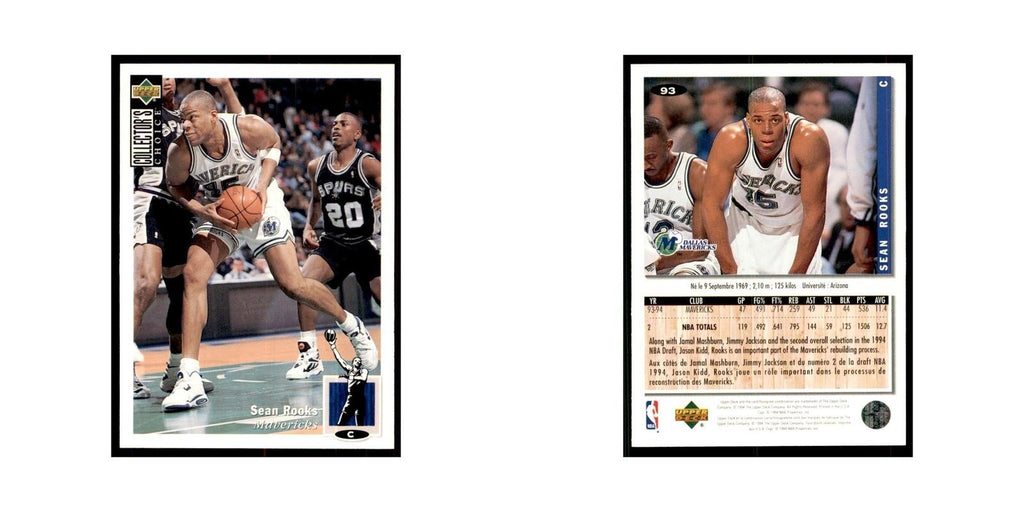 1994 Upper Deck Collectors Choice Sean Rooks Basketball Cards #93
