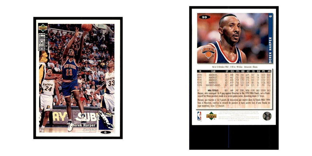 1994 Upper Deck Collectors Choice Derek Harper Basketball Cards #99