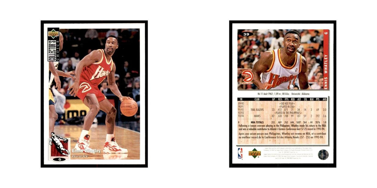 1994 Upper Deck Collectors Choice Ennis Whatley Basketball Cards #39