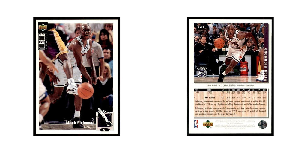 1994 Upper Deck Collectors Choice Mitch Richmond Basketball Cards #102