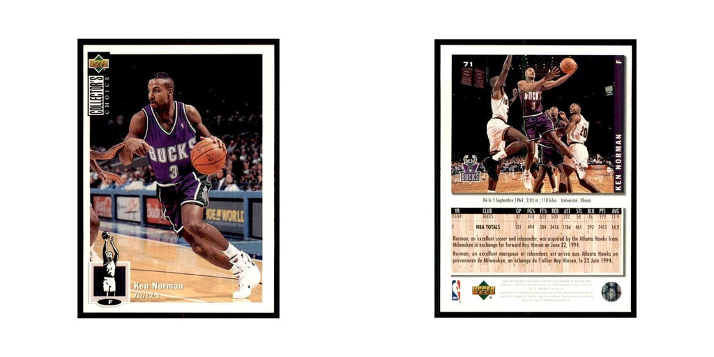 1994 Upper Deck Collectors Choice Ken Norman Basketball Cards #71