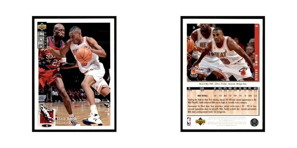 1994 Upper Deck Collectors Choice Steve Smith Basketball Cards #3