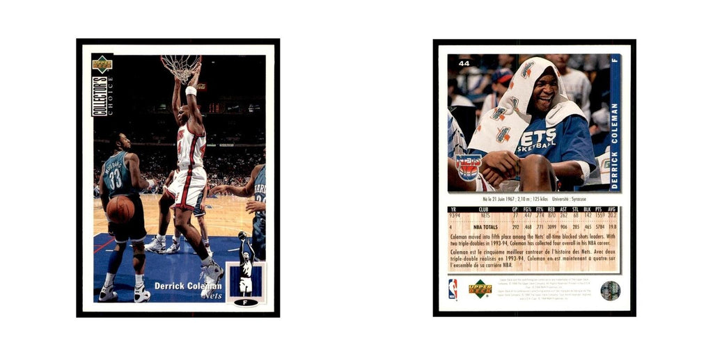 1994 Upper Deck Collectors Choice Derrick Coleman Basketball Cards #44