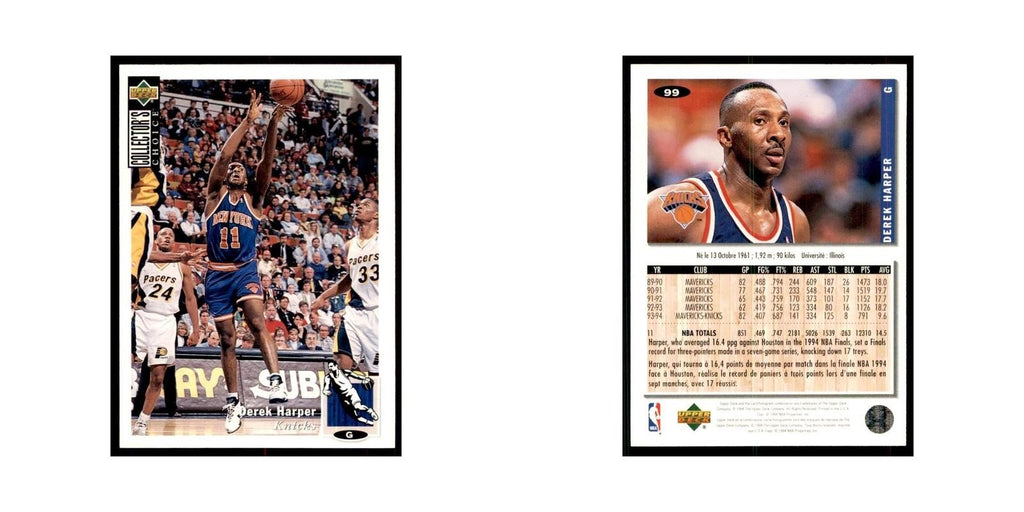 1994 Upper Deck Collectors Choice Derek Harper Basketball Cards #99