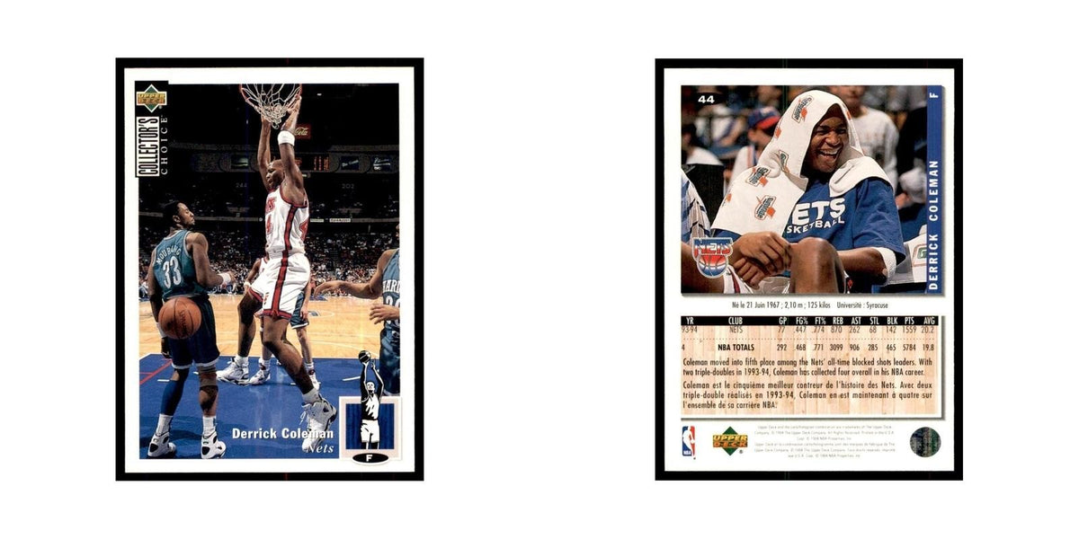 1994 Upper Deck Collectors Choice Derrick Coleman Basketball Cards #44