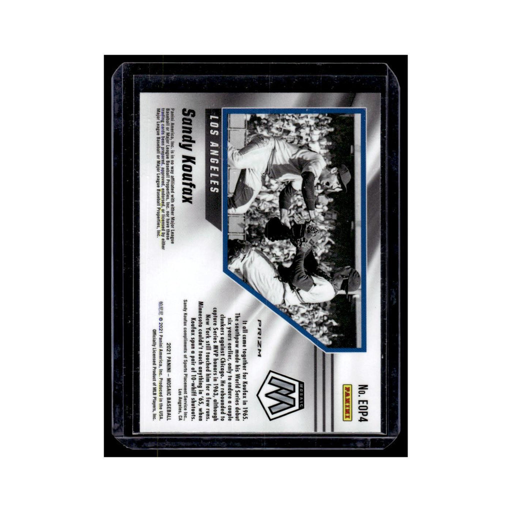 Sandy Koufax 2021 Panini Mosaic Silver #44 Los Angeles Dodgers Baseball Card NM