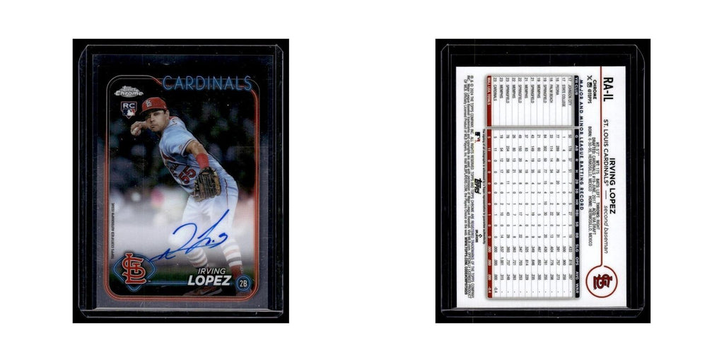 Irving Lopez Rookie Auto 2024 Topps Chrome Update On Card Auto #95 Cardinals NM