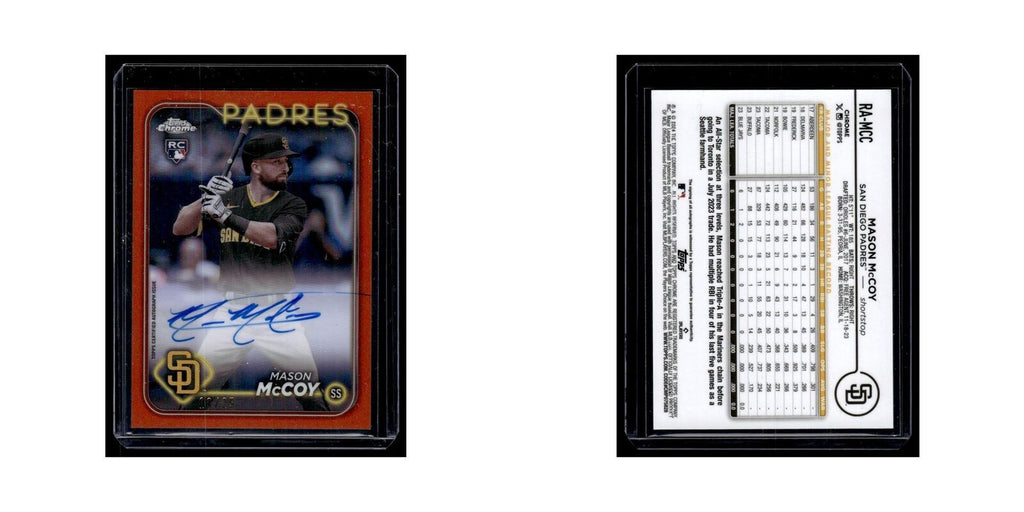 Mason McCoy Rookie Auto 2024 Topps Chrome On Card Auto #RA-MCC Padres NM