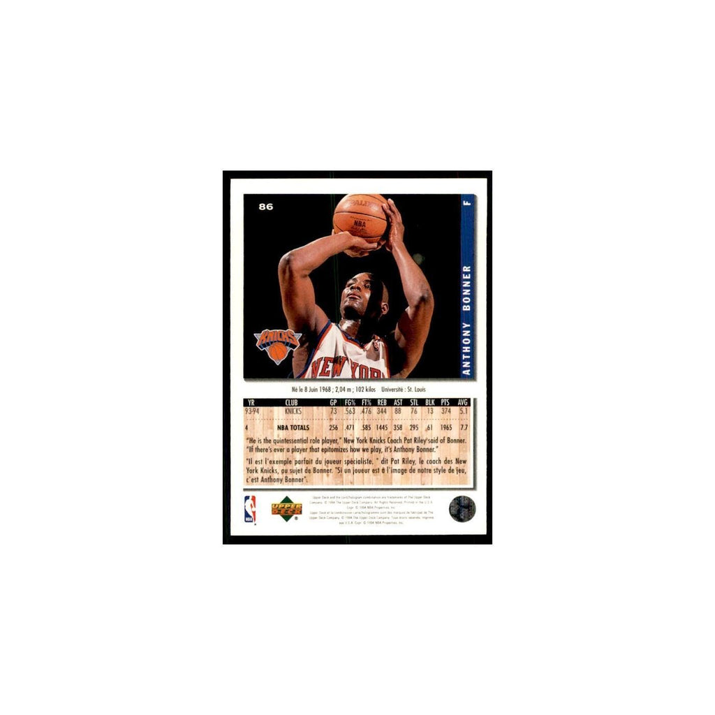 1994 Upper Deck Collector's Choice Anthonoy Bonner Knicks #86