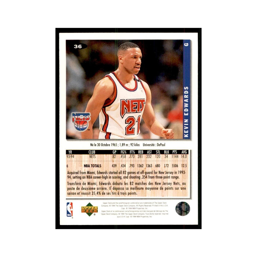 1994 Upper Deck Collector's Choice Kevin Edwards Nets #36