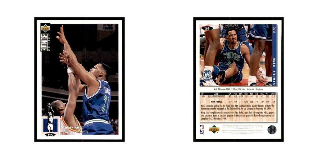 1994 Upper Deck Collector's Choice Stacey King Timberwolves #28