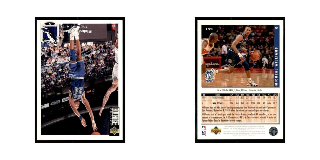 1994 Upper Deck Collector's Choice Micheal Williams Timberwolves #159