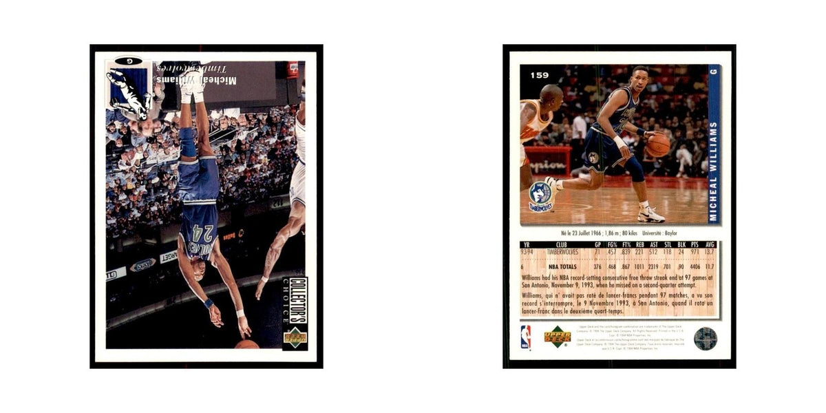 1994 Upper Deck Collector's Choice Micheal Williams Timberwolves #159