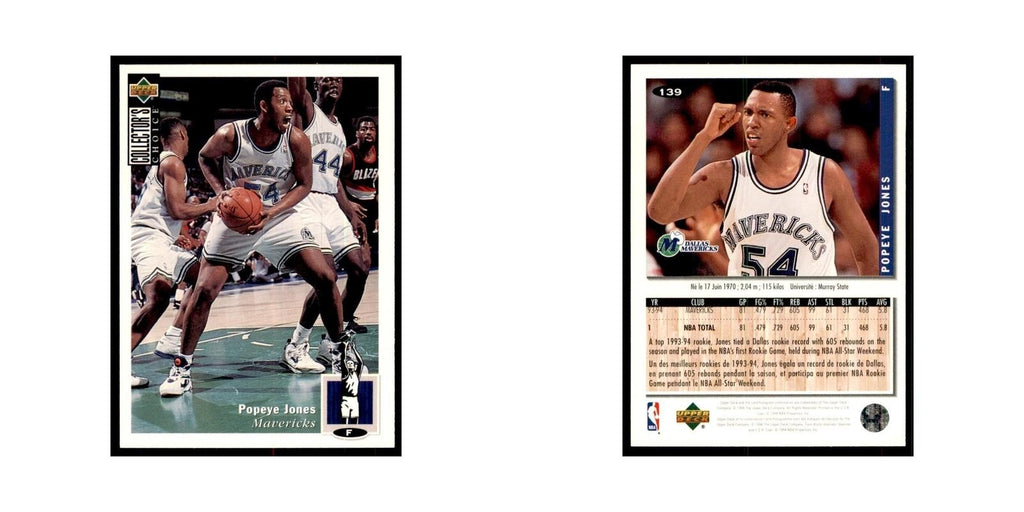 1994 Upper Deck Collector's Choice Popeye Jones Mavericks #139