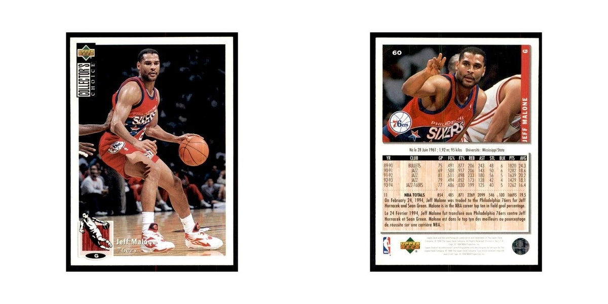 1994 Upper Deck Collector's Choice Jeff Malone 76ers #60