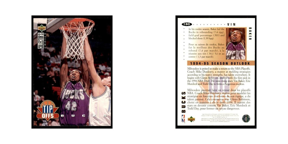 1994 Upper Deck Collector's Choice Vin Baker Bucks #180