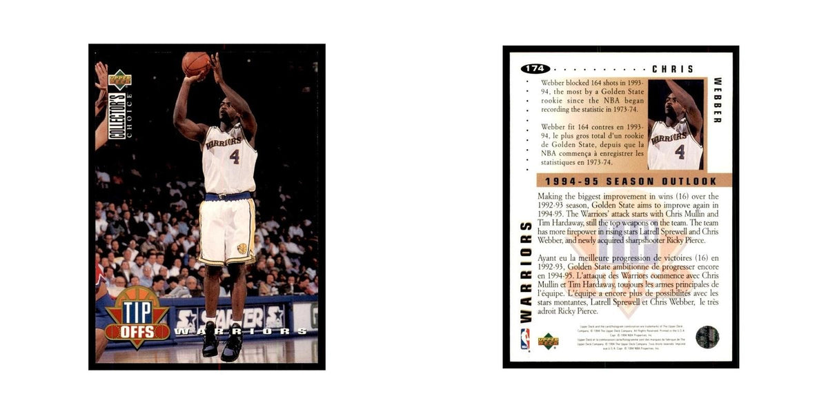 1994 Upper Deck Collector's Choice Chris Webber Golden State Warriors #174