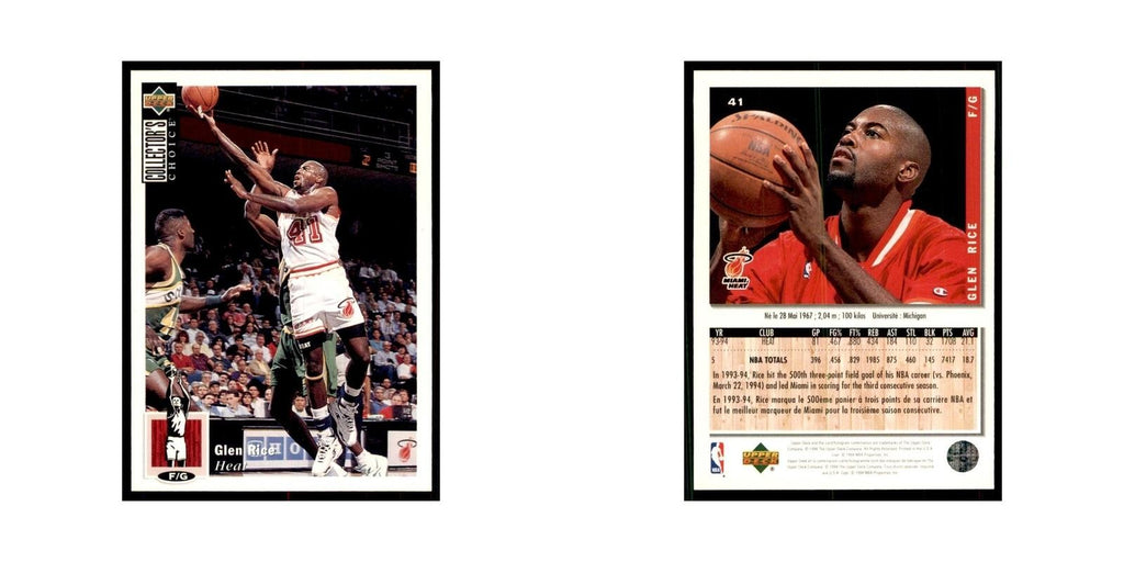 1994 Upper Deck Collector's Choice Glen Rice Heat #41